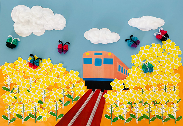 菜の花と電車｜ＭＹ介護の広場