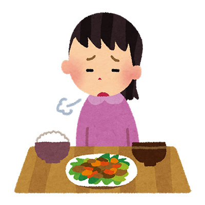 朝食を食べる気になれない女性