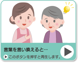 言葉を言い換えると音声再生