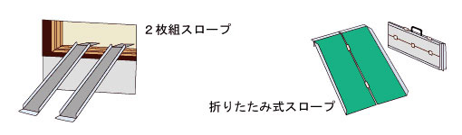 スロープ（２枚組スロープ・折りたたみ式スロープ）