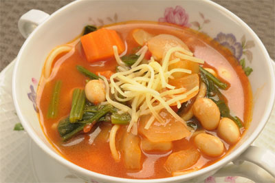 イタリア風パスタ入り野菜スープ