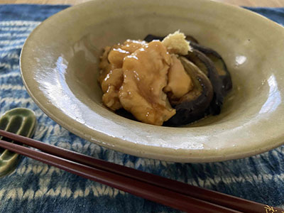 とりささみとナスの醤油煮